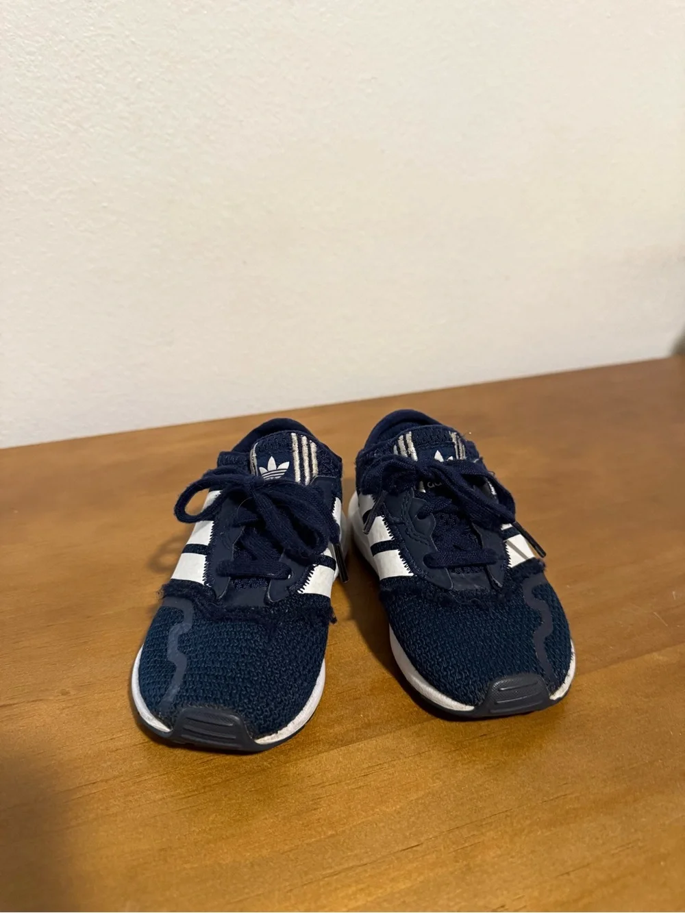 adidas Navy and White Kids Sneakers